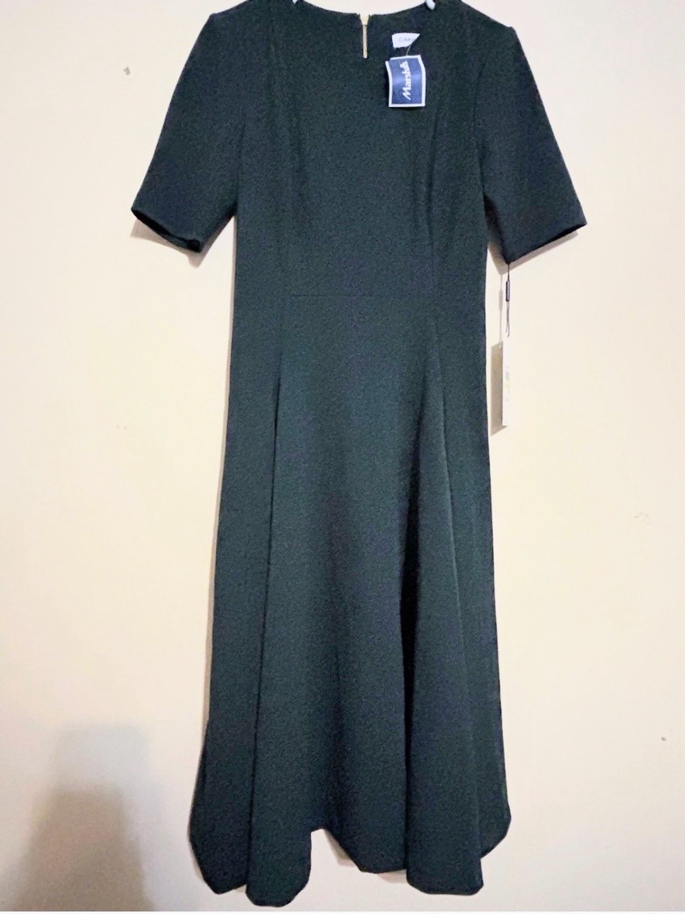 Calvin Klein Dark Green Midi A-Line Dress